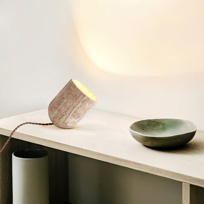 Amidori Table Lamp | Yellow Travertine | Indoor