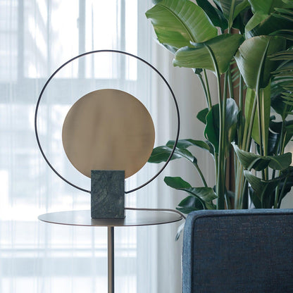 Amos Camden Table Lamp | Metal & Marble | Black/Gold