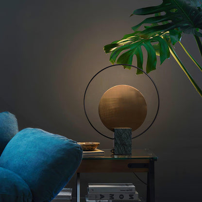 Amos Camden Table Lamp | Metal & Marble | Black/Gold