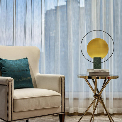 Amos Camden Table Lamp | Metal & Marble | Black/Gold