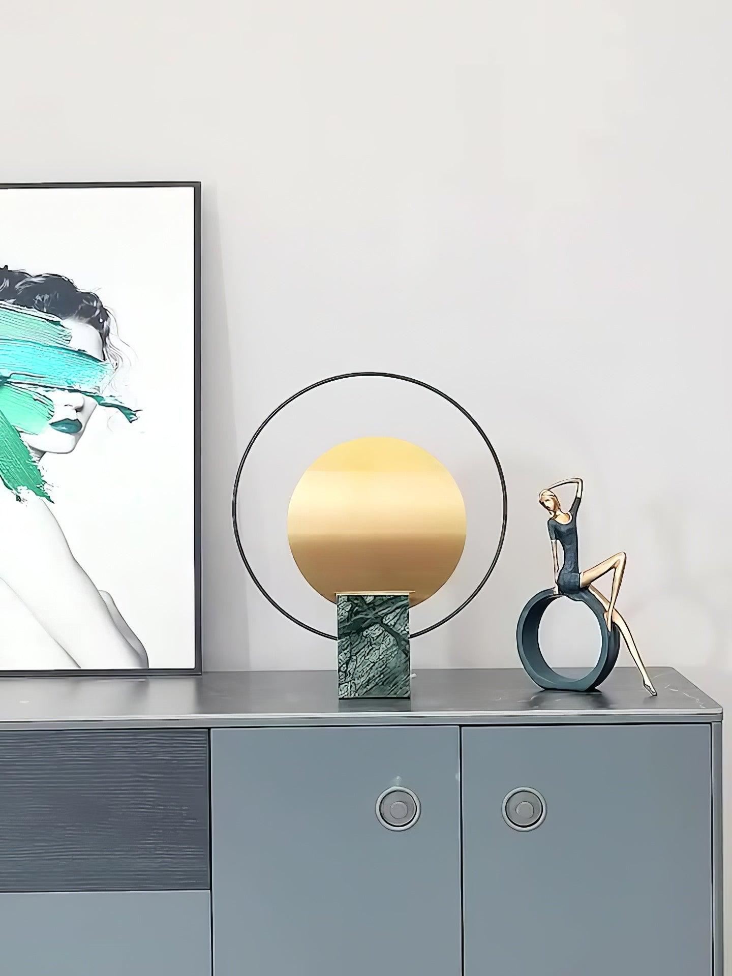 Amos Camden Table Lamp | Metal & Marble | Black/Gold