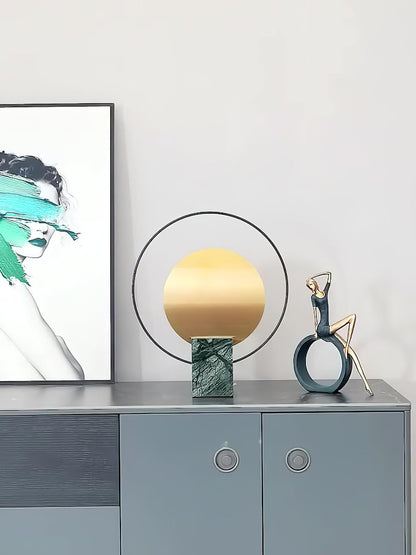 Amos Camden Table Lamp | Metal & Marble | Black/Gold