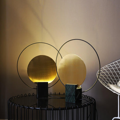 Amos Camden Table Lamp | Metal & Marble | Black/Gold