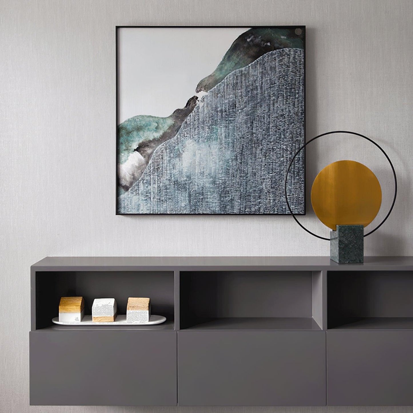 Amos Camden Table Lamp | Metal & Marble | Black/Gold