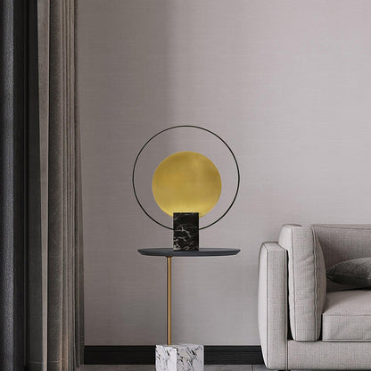 Amos Camden Table Lamp | Metal & Marble | Black/Gold