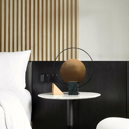 Amos Camden Table Lamp | Metal & Marble | Black/Gold