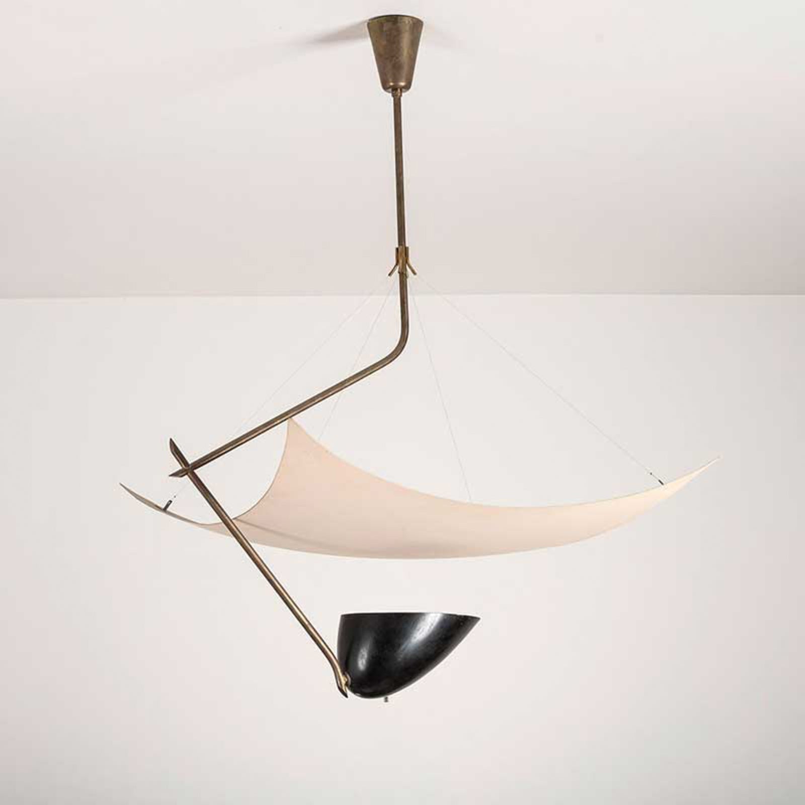 Angelo Lelii Pendant Light | Brass & Black Metal | 50cm Diameter