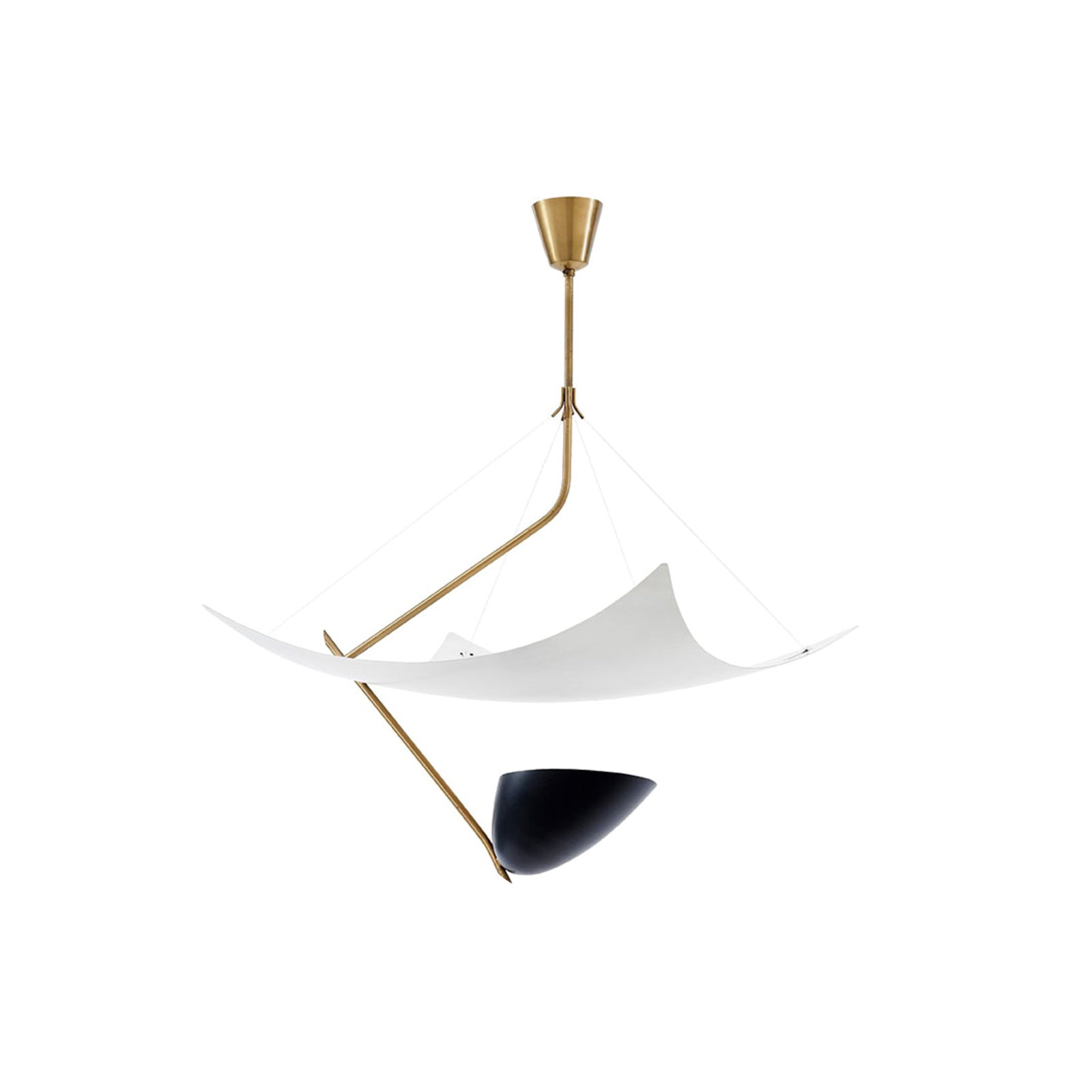 Angelo Lelii Pendant Light | Brass & Black Metal | 50cm Diameter