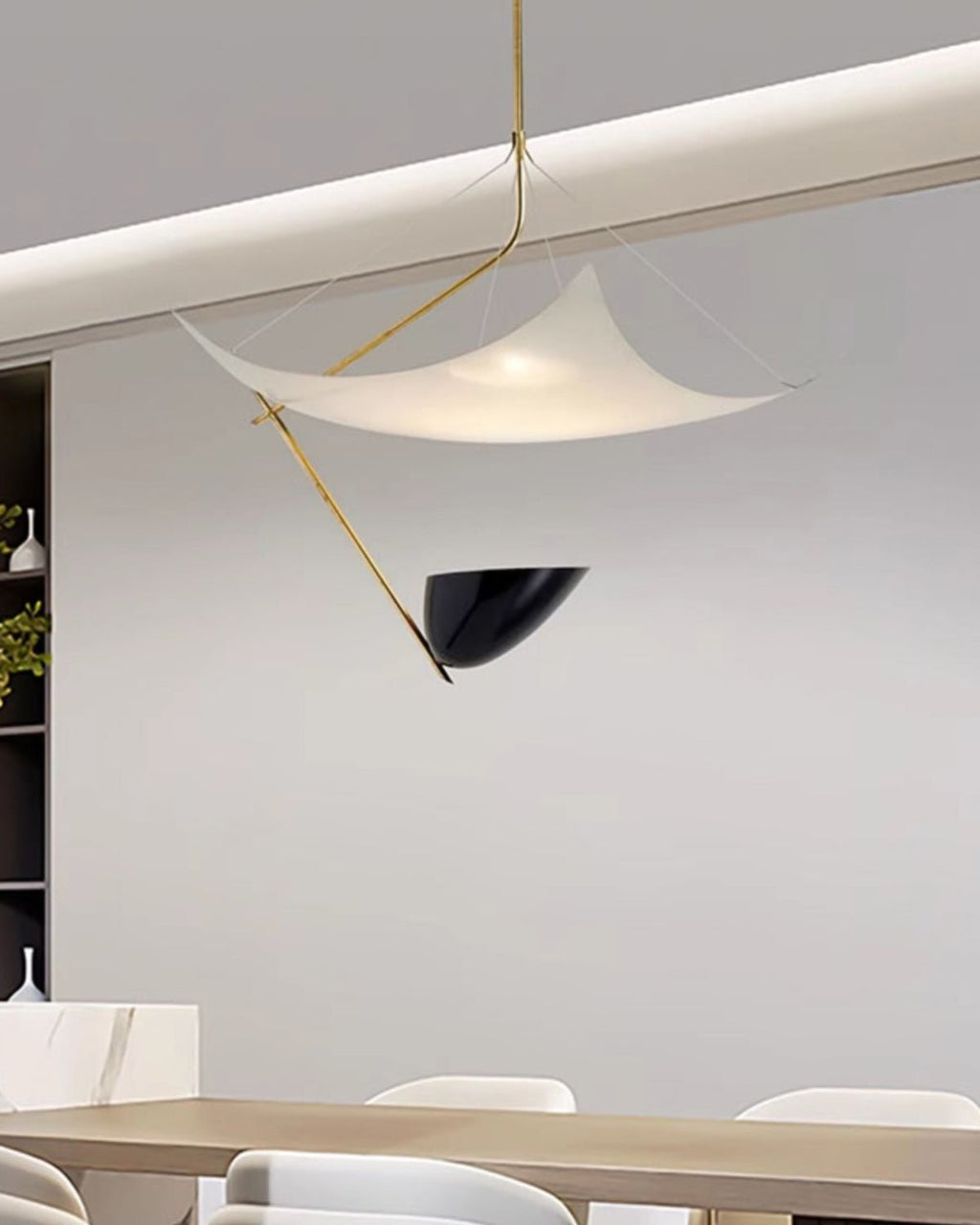 Angelo Lelii Pendant Light | Brass & Black Metal | 50cm Diameter