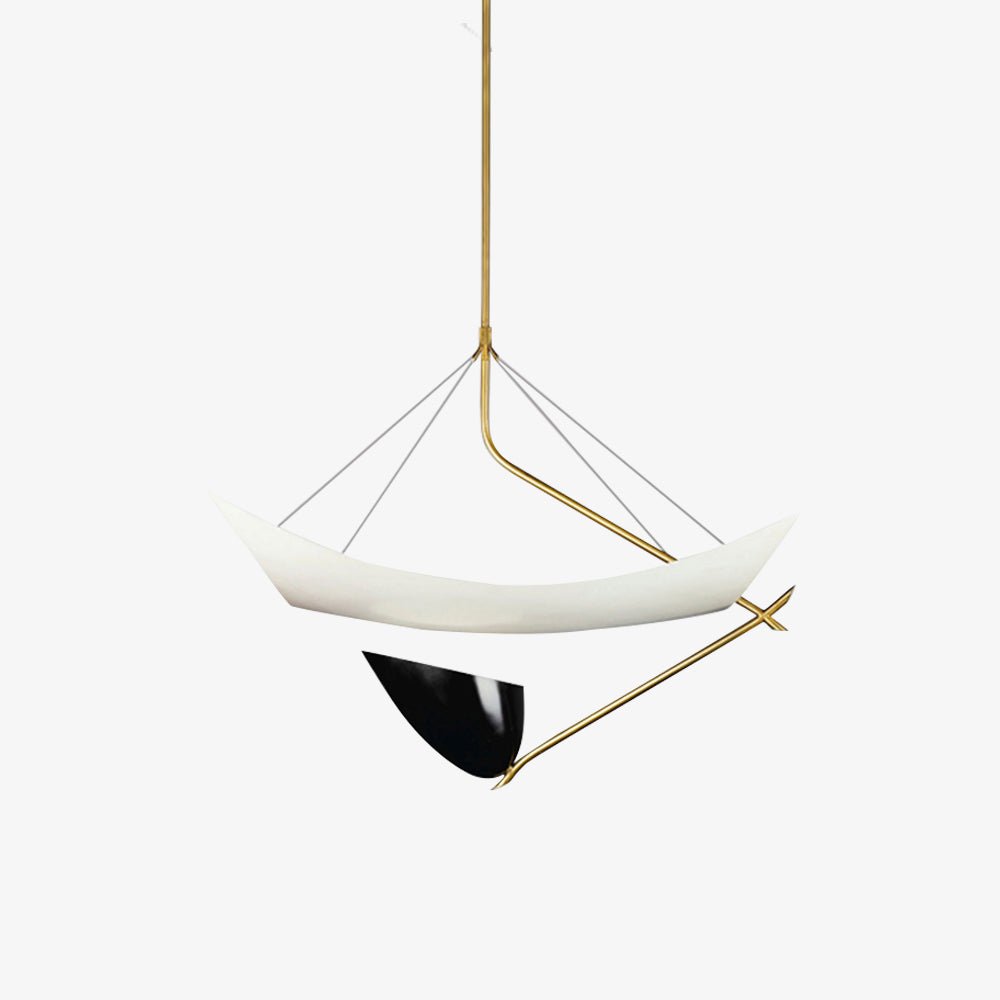 Angelo Lelii Pendant Light | Brass & Black Metal | 50cm Diameter