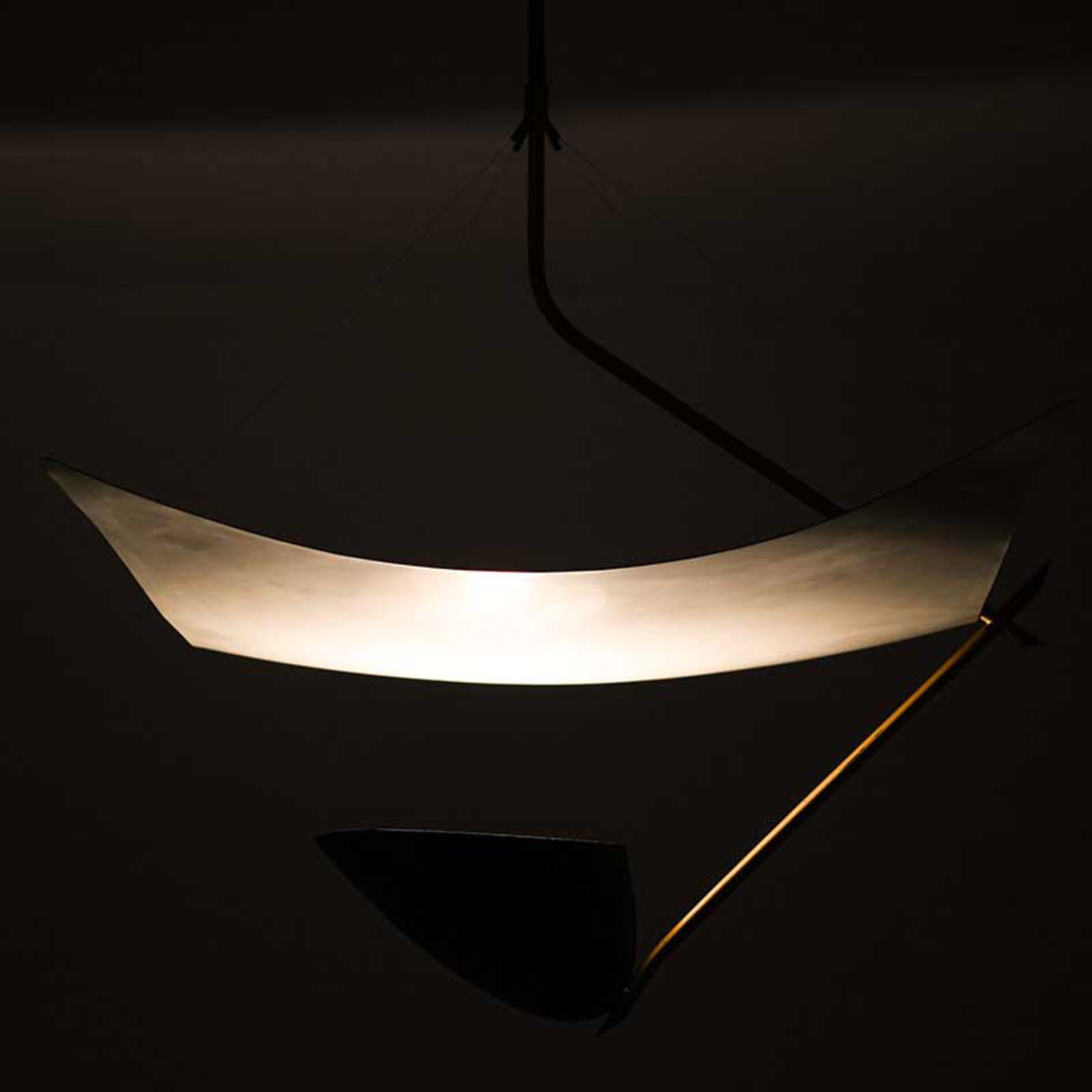 Angelo Lelii Pendant Light | Brass & Black Metal | 50cm Diameter