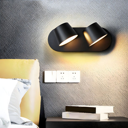 Angle Adjustable Wall Lamp | Metal & Acrylic | Black or White