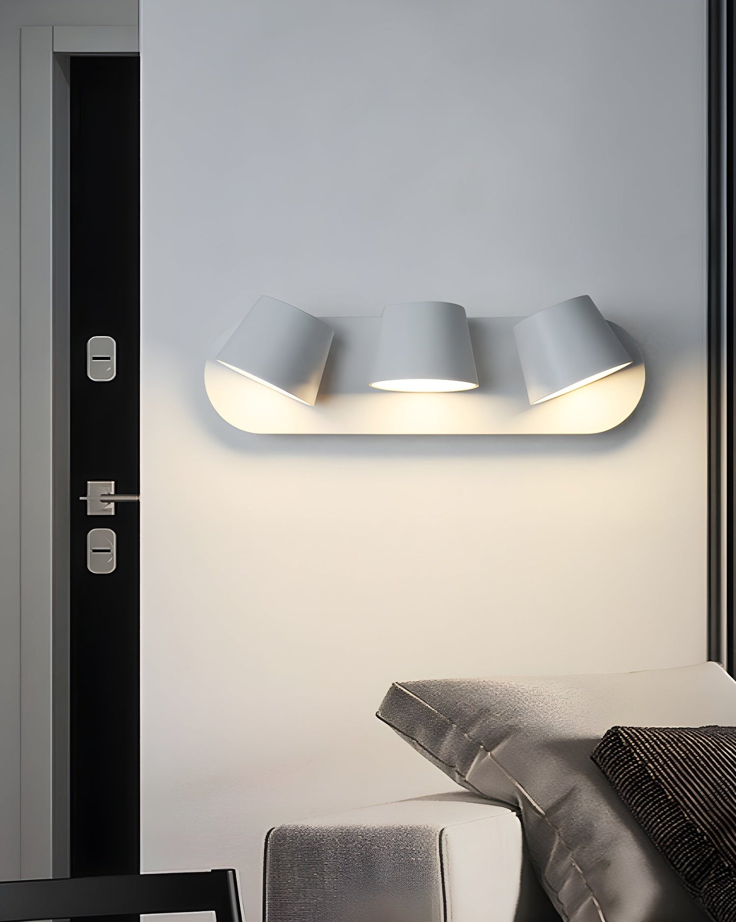 Angle Adjustable Wall Lamp | Metal & Acrylic | Black or White