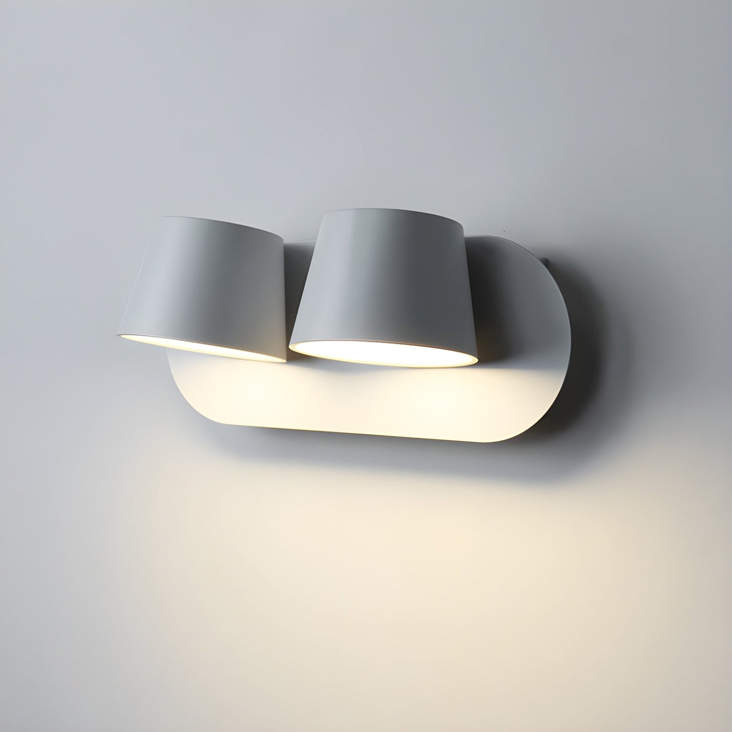 Angle Adjustable Wall Lamp | Metal & Acrylic | Black or White