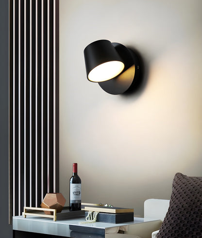 Angle Adjustable Wall Lamp | Metal & Acrylic | Black or White