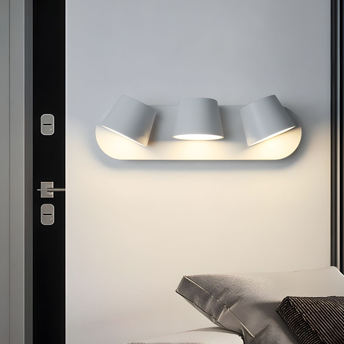 Angle Adjustable Wall Lamp | Metal & Acrylic | Black or White
