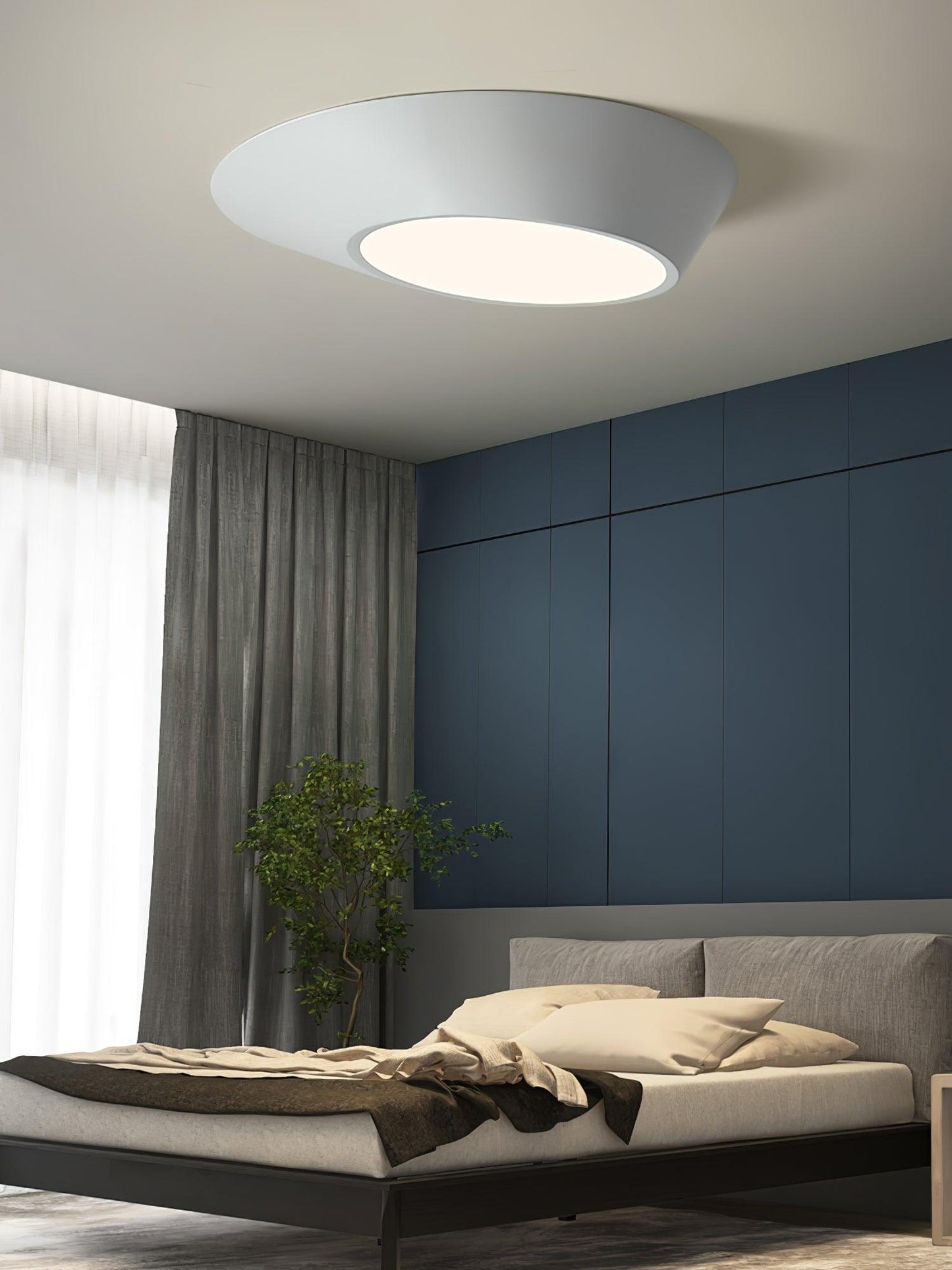 Angled Ceiling Light | Iron, Metal, Acrylic | Black, White