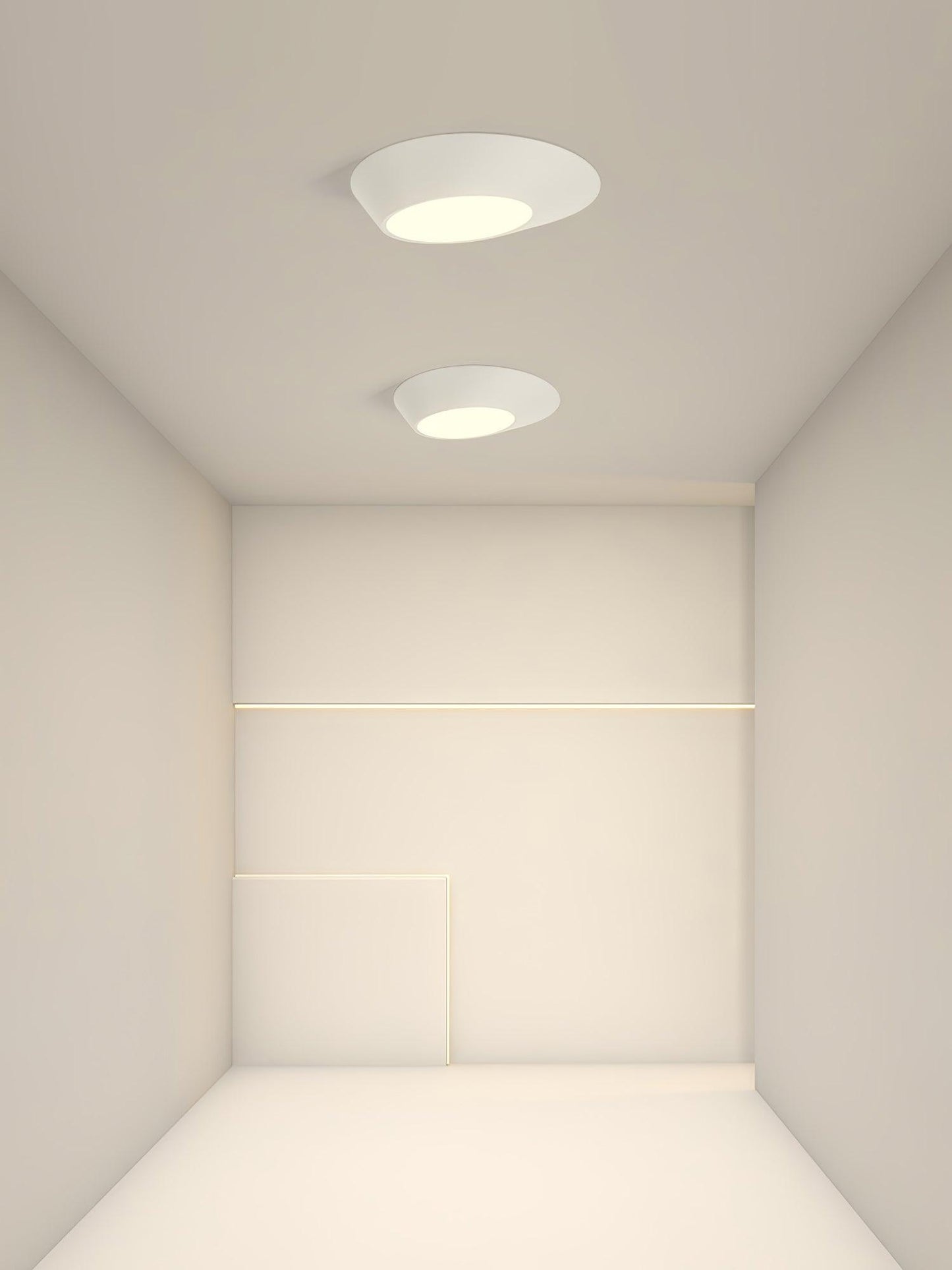 Angled Ceiling Light | Iron, Metal, Acrylic | Black, White