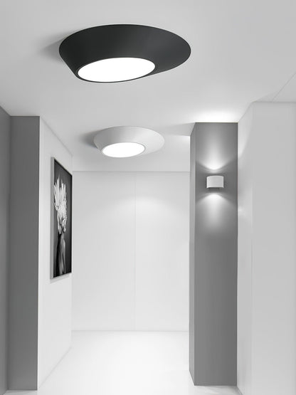 Angled Ceiling Light | Iron, Metal, Acrylic | Black, White