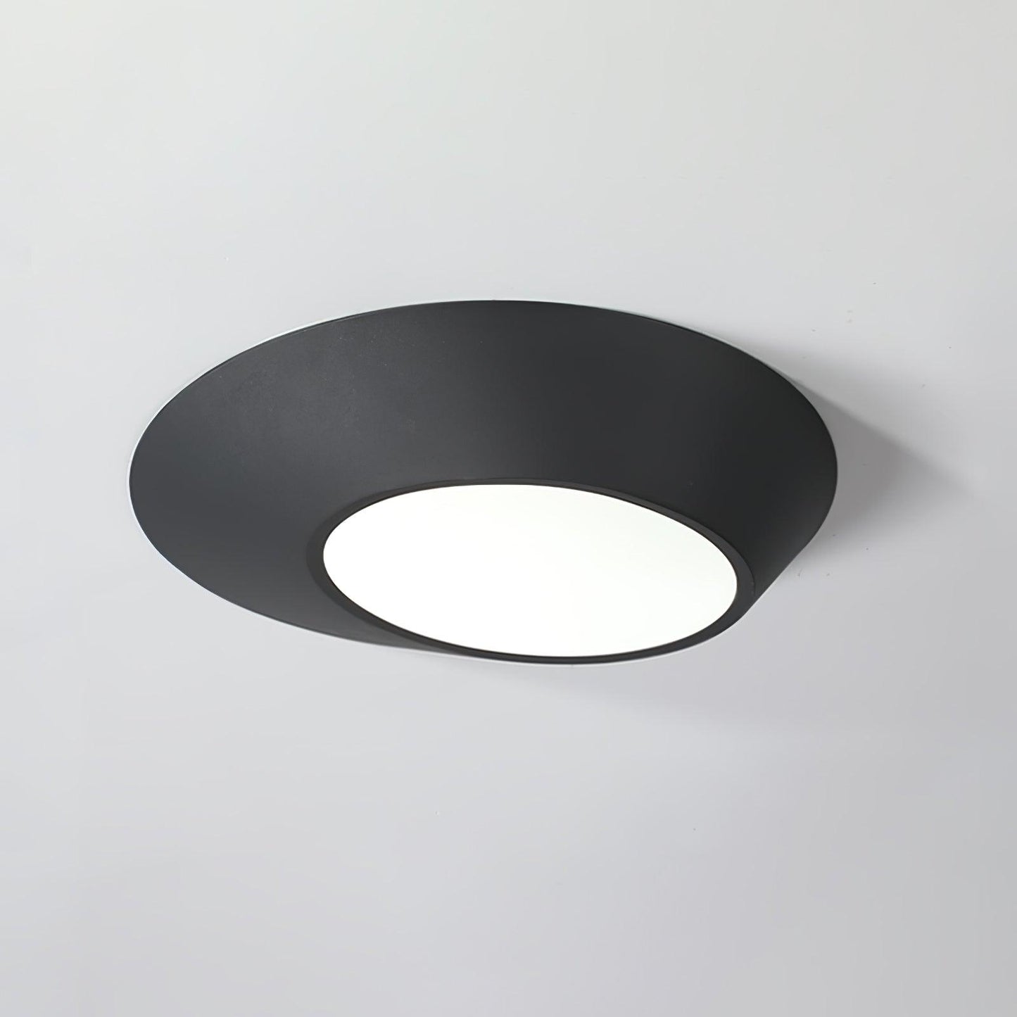 Angled Ceiling Light | Iron, Metal, Acrylic | Black, White