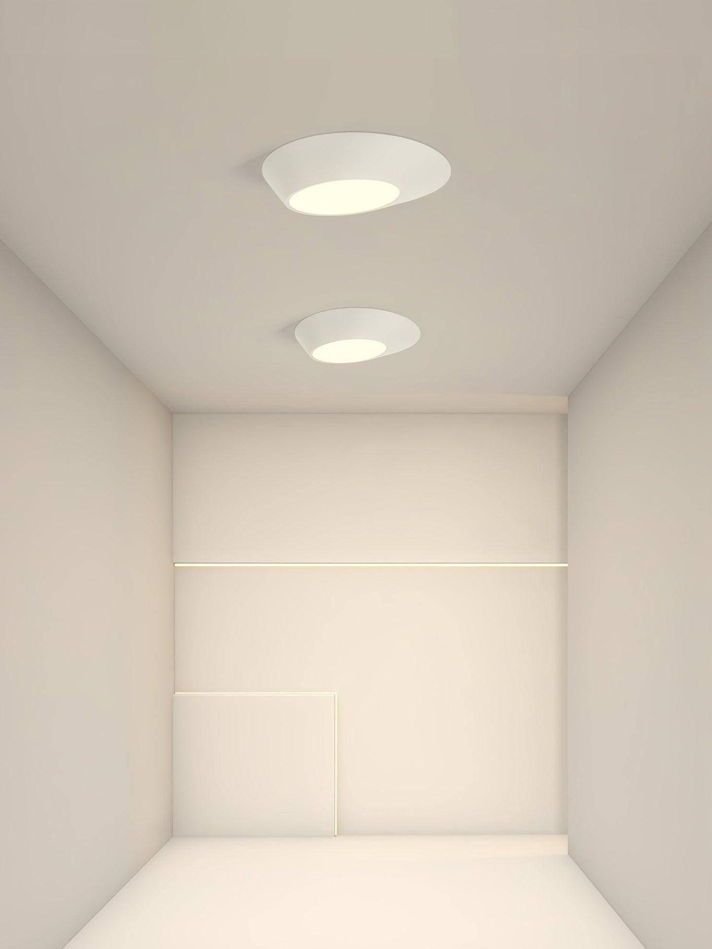Angled Ceiling Light | Iron, Metal, Acrylic | Black, White
