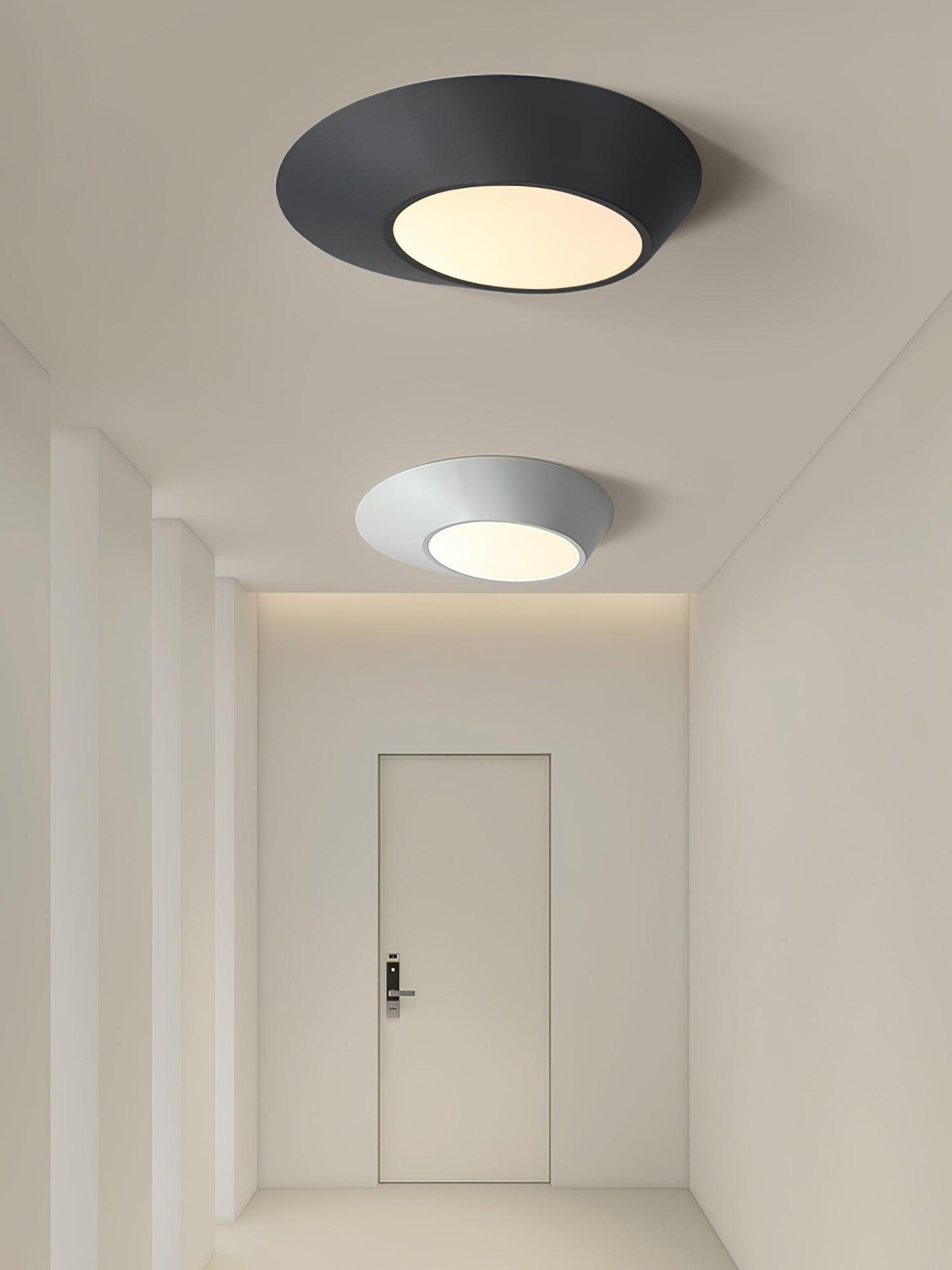 Angled Ceiling Light | Iron, Metal, Acrylic | Black, White