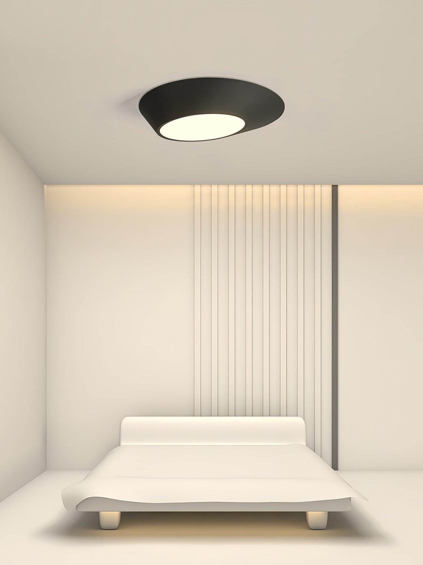 Angled Ceiling Light | Iron, Metal, Acrylic | Black, White