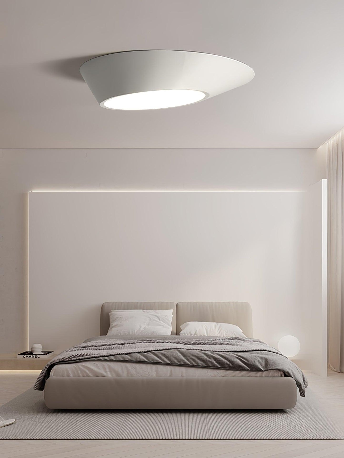 Angled Ceiling Light | Iron, Metal, Acrylic | Black, White