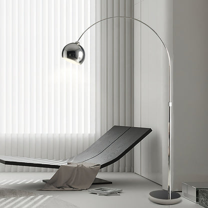 Angler Floor Lamp | Adjustable Metal Design | Black, Chrome, White