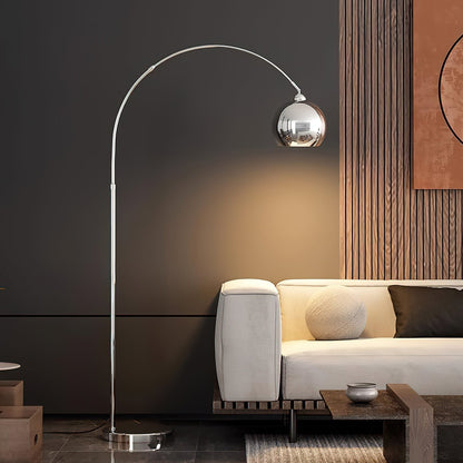 Angler Floor Lamp | Adjustable Metal Design | Black, Chrome, White