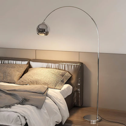 Angler Floor Lamp | Adjustable Metal Design | Black, Chrome, White