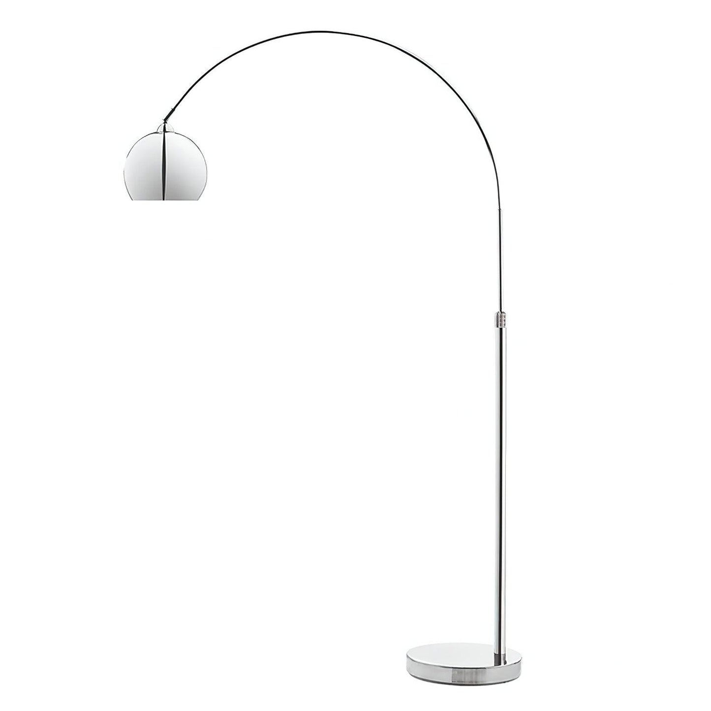 Angler Floor Lamp | Adjustable Metal Design | Black, Chrome, White