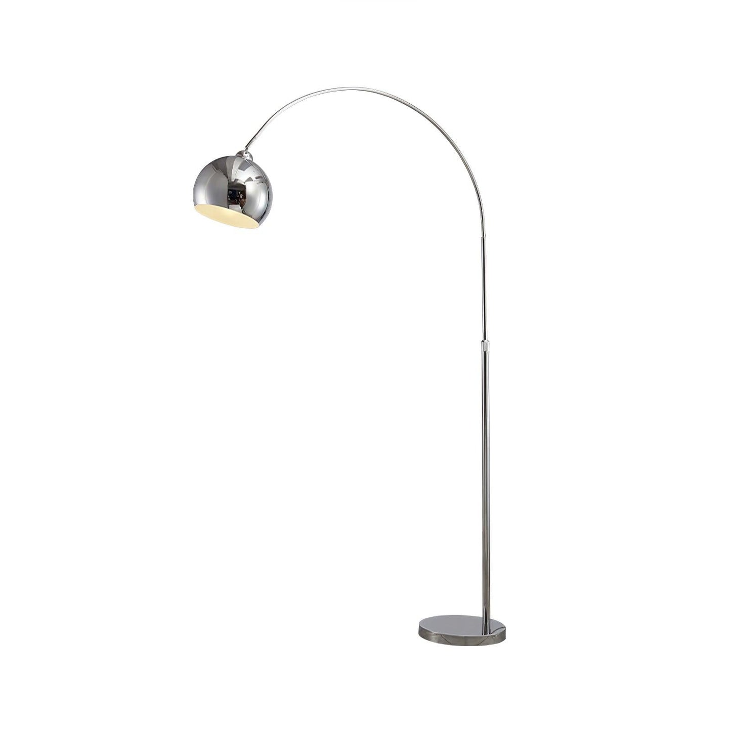 Angler Floor Lamp | Adjustable Metal Design | Black, Chrome, White