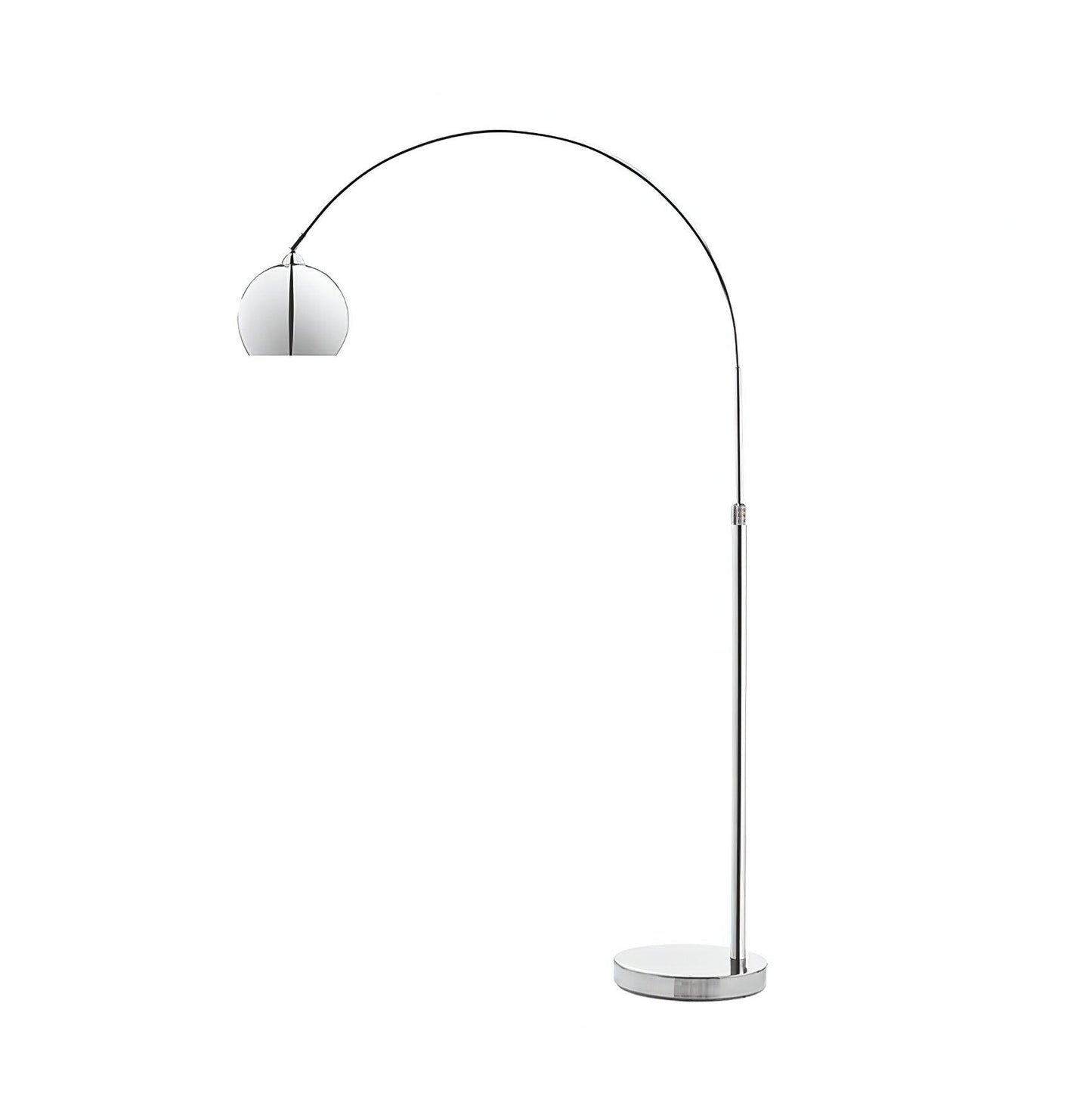 Angler Floor Lamp | Adjustable Metal Design | Black, Chrome, White
