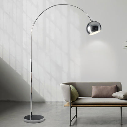 Angler Floor Lamp | Adjustable Metal Design | Black, Chrome, White