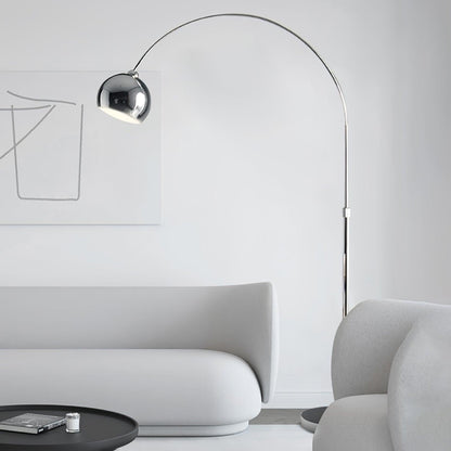 Angler Floor Lamp | Adjustable Metal Design | Black, Chrome, White