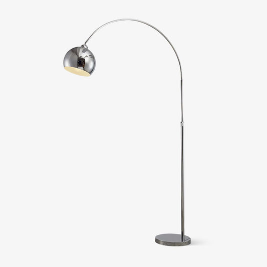 Angler Floor Lamp | Adjustable Metal Design | Black, Chrome, White