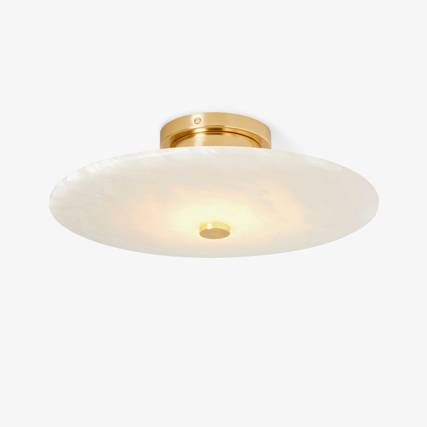 Ankeny Ceiling Lamp | Alabaster Shades | Brass/Black
