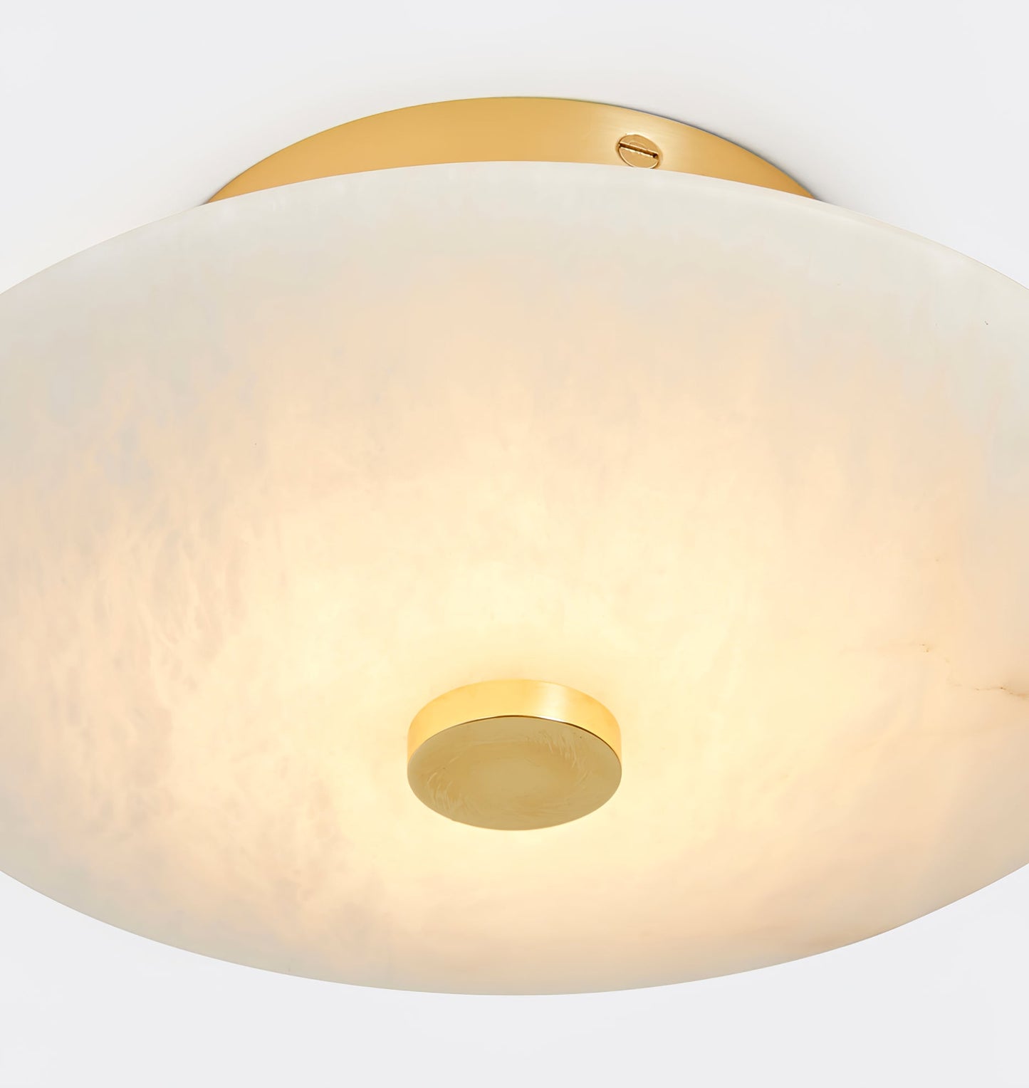 Ankeny Ceiling Lamp | Alabaster Shades | Brass/Black
