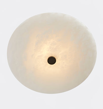 Ankeny Ceiling Lamp | Alabaster Shades | Brass/Black