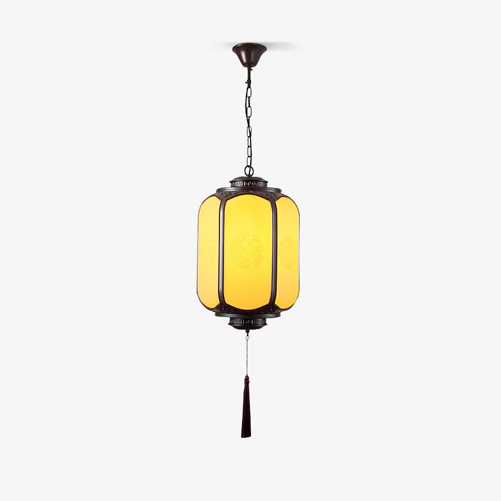 Antique Lantern Pendant Light | Outdoor | Sepia & Yellow