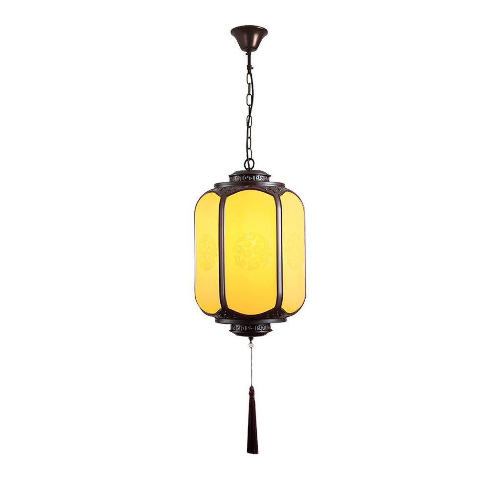 Antique Lantern Pendant Light | Outdoor | Sepia & Yellow