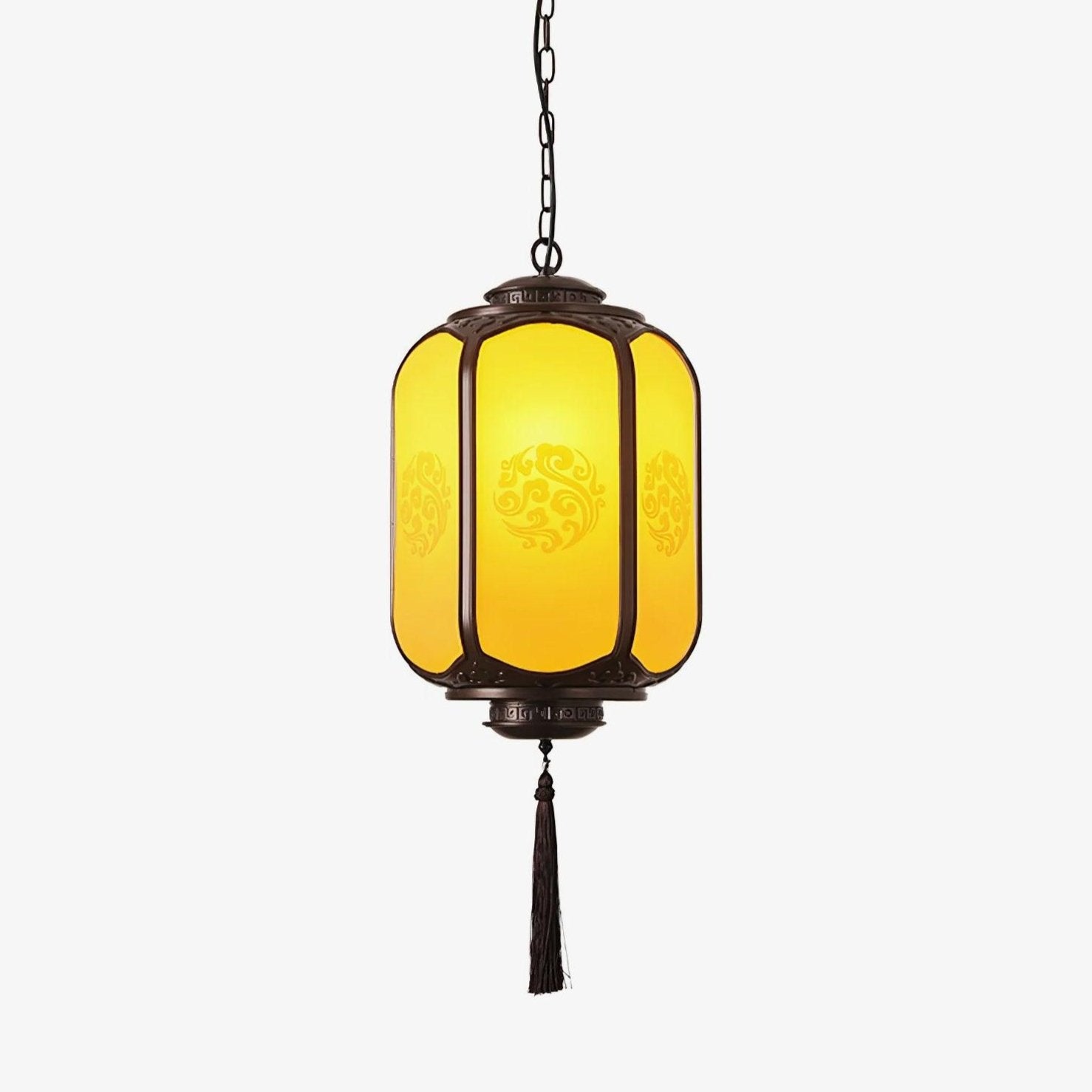 Antique Lantern Pendant Light | Outdoor | Sepia & Yellow