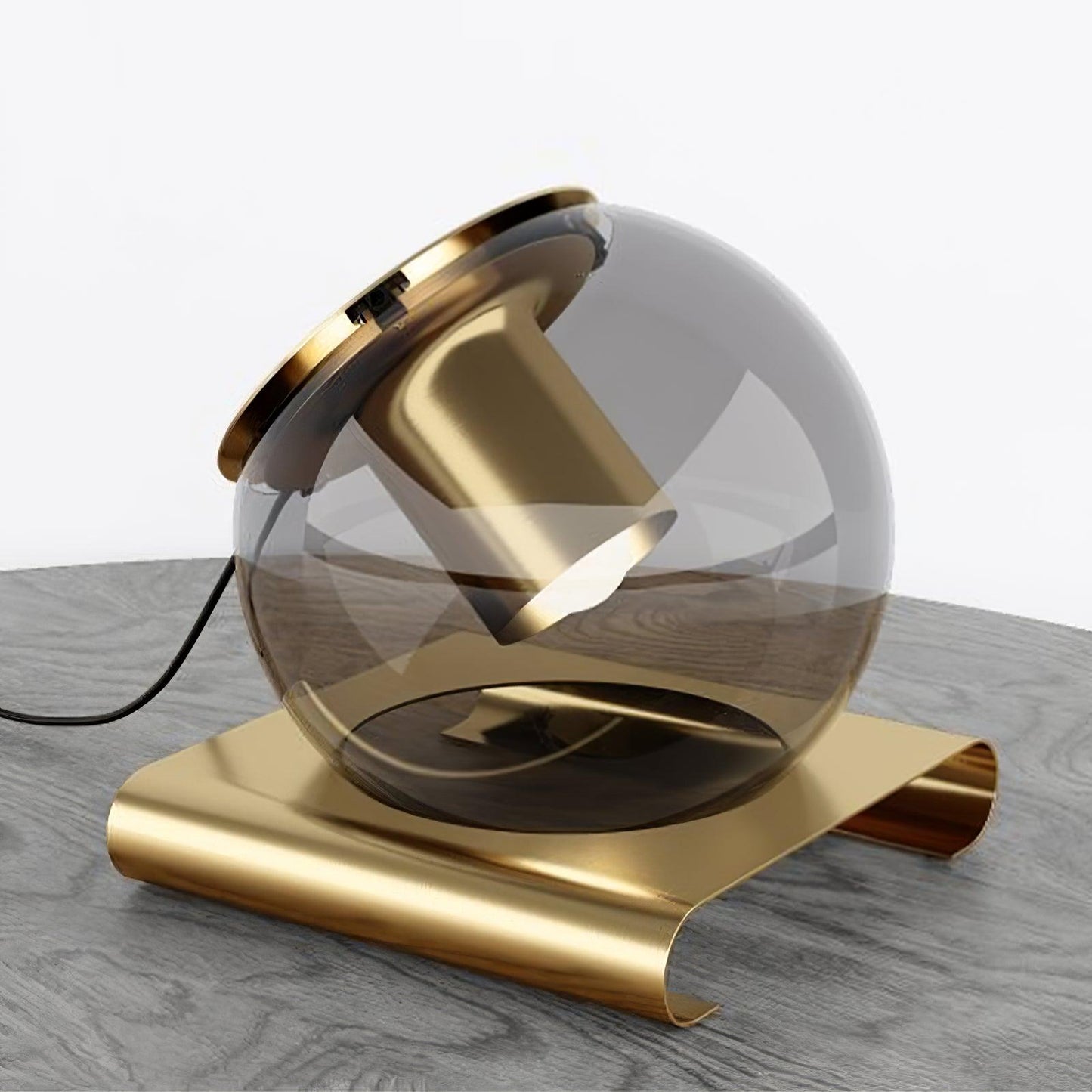 Anvia Glass Table Lamp | Metal & Glass | Gold