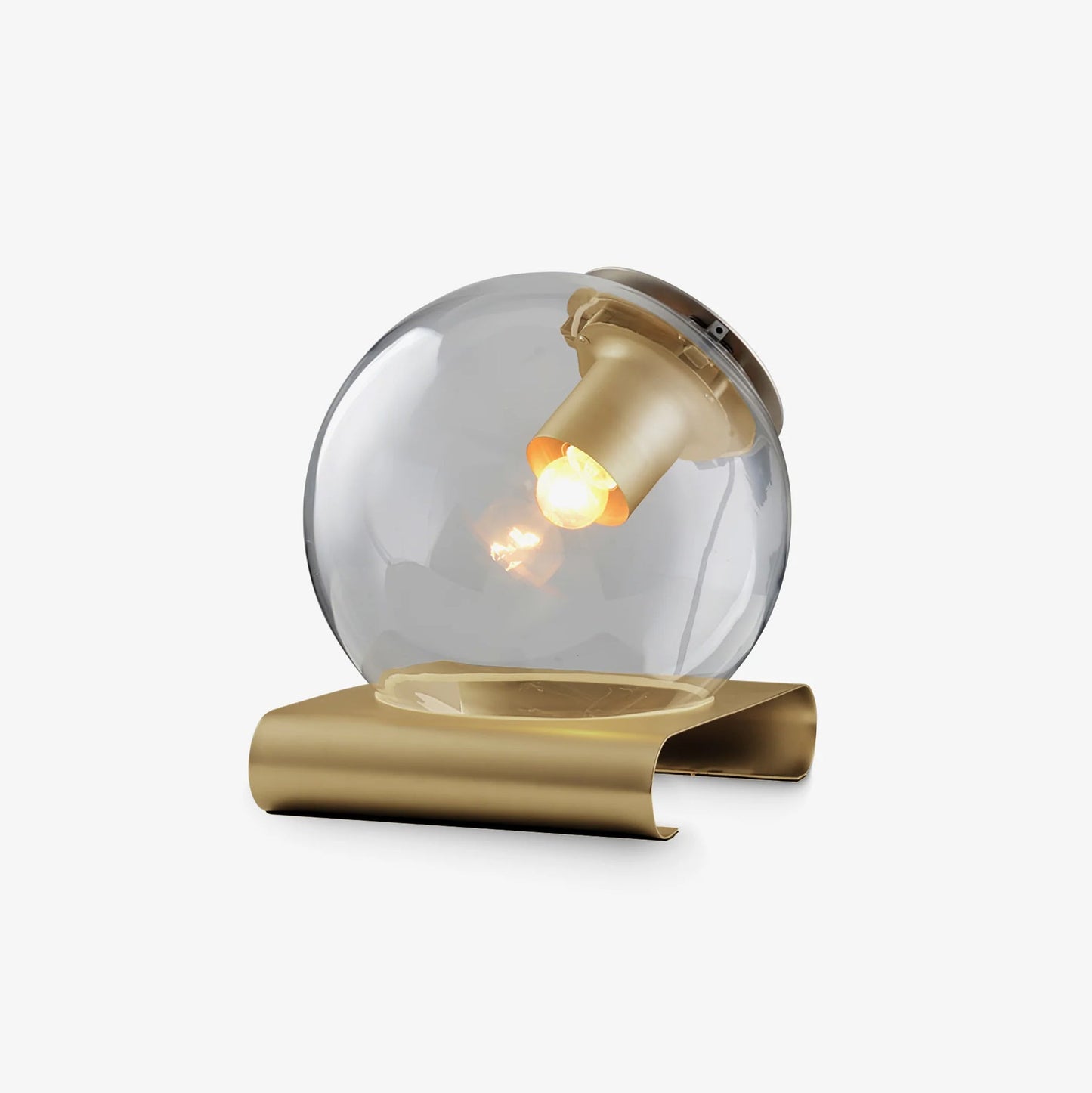 Anvia Glass Table Lamp | Metal & Glass | Gold