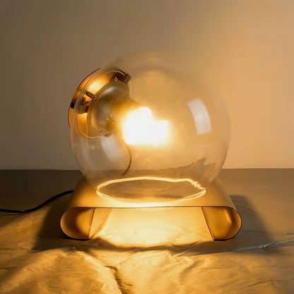 Anvia Glass Table Lamp | Metal & Glass | Gold