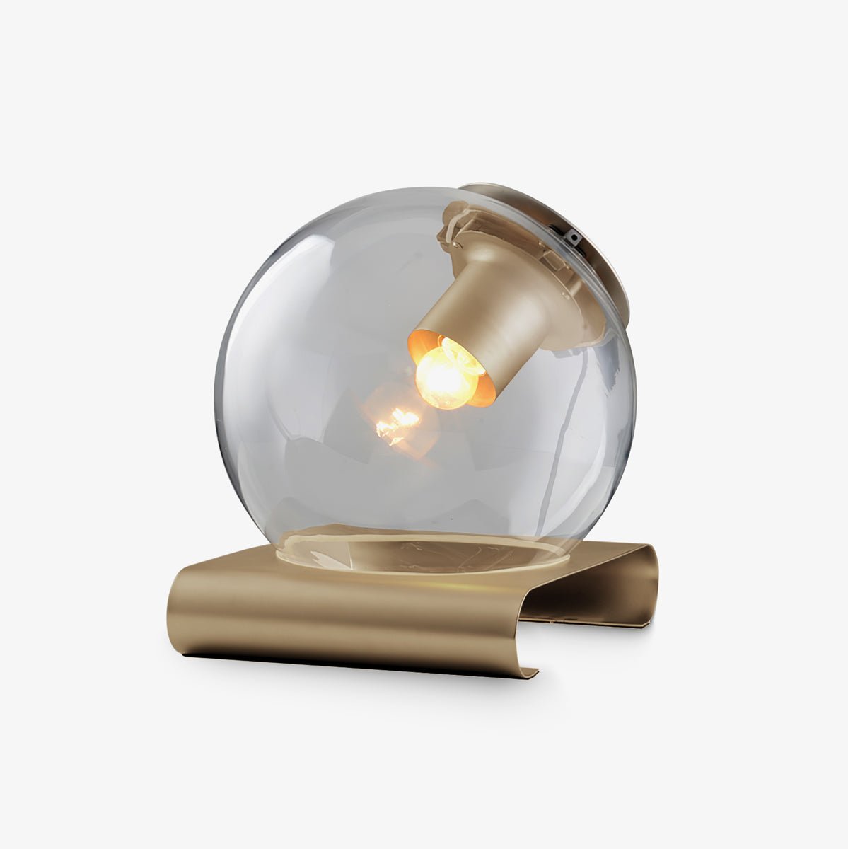Anvia Glass Table Lamp | Metal & Glass | Gold