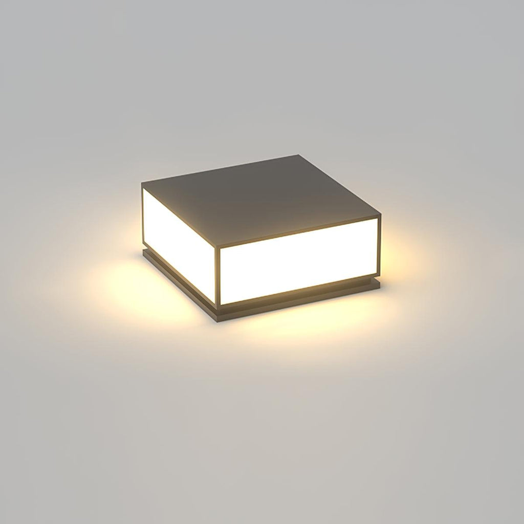Outdoor Solar Post Light | Stainless Steel & Acrylic | Black & White
