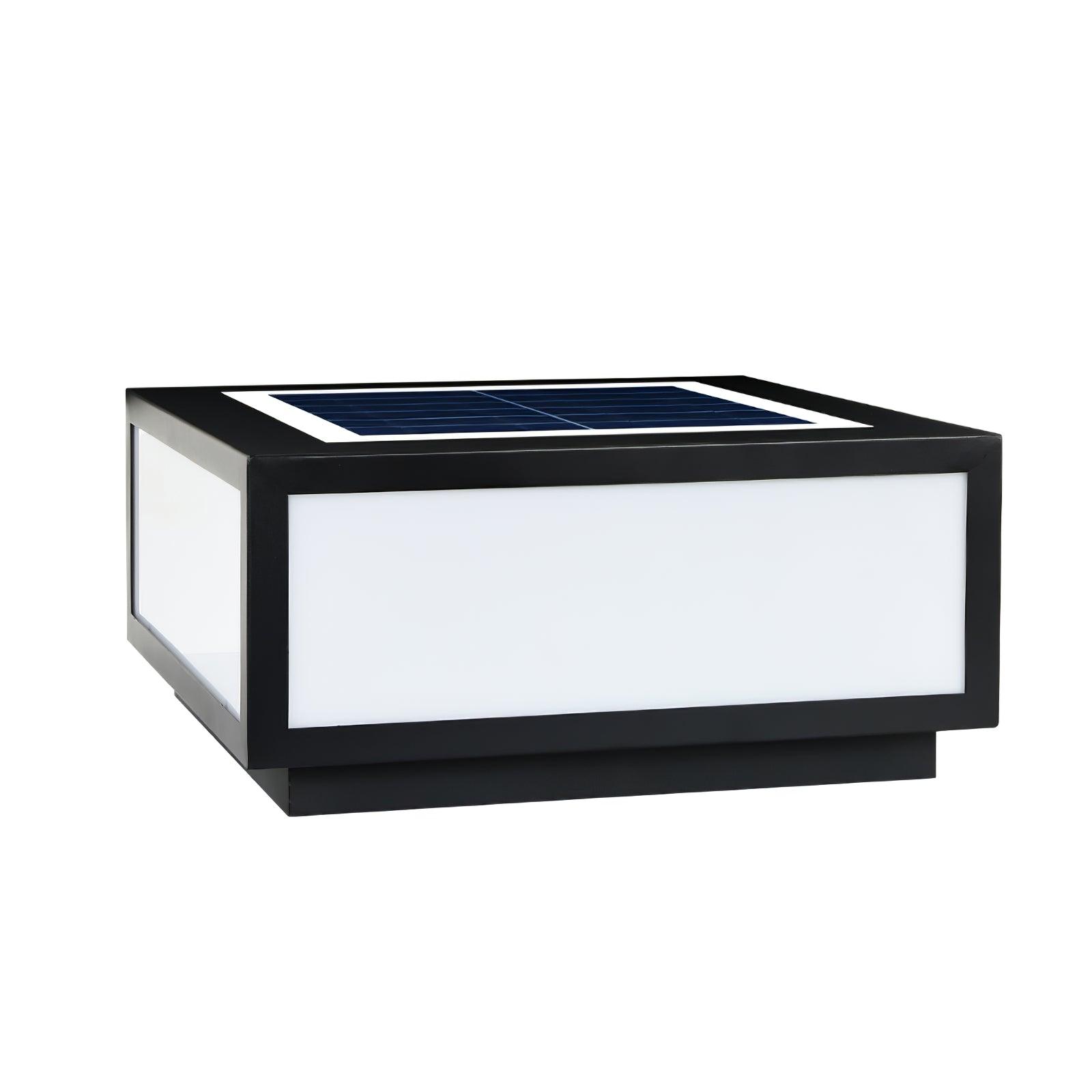 Outdoor Solar Post Light | Stainless Steel & Acrylic | Black & White