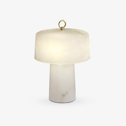 Aogashima Table Lamp | Marble & Brass | White & Brass